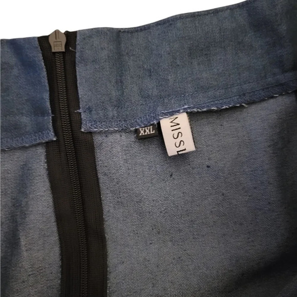 MISSLOOK Plus-size Women's Cotton Stretch A-line Skirt - Picture 5 of 5